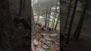 CLIMBING in the RAIN at the CRAG rockclimbing mountains [upl. by Anerhs397]