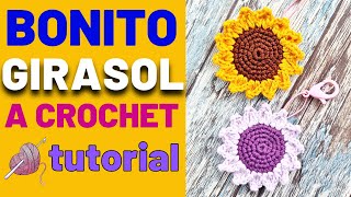 Llavero de Crochet con Forma de Girasol  Fácil y Rápido  Tutorial Paso a Paso [upl. by Dulcia853]