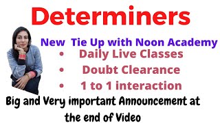 Determiners  Noon Academy  Bhavya Mam Noon Academy [upl. by Ttennaej]