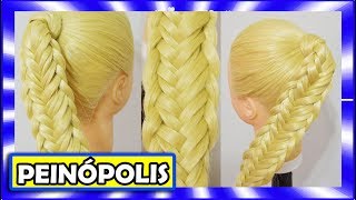 Coletas con Trenzas para cabello Largo  Peinados para niñas Faciles y Rapidos [upl. by Sinegold]