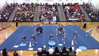 Page County High School at Harrisonburg Blue Streak Cheerleading Invitational 2019 [upl. by Wrench]