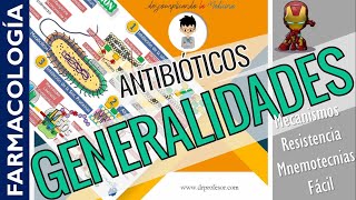 ANTIBIÓTICOS GENERALIDADES CLASIFICACIÓN  MNEMOTECNIAS  FARMACOLOGÍA  P1 [upl. by Eigger]