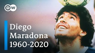 Football legend Diego Maradona dies at 60  DW News [upl. by Dine]