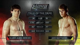 TUF Nations Full Fight AubinMercier vs Matthews [upl. by Ellissa747]