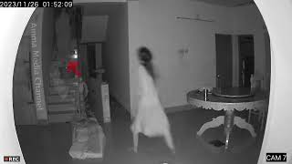 Real ghost attack CCTV footage of brutality on woman who slept without husband trending viral [upl. by Inanak]