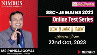 SSC JE 2023 Mains Online Test Series  Civil  Electrical  Mechanical  Test Your Mains Preparation [upl. by Cone]