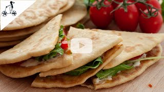 Authentic Piadina Recipe Italian Flatbread [upl. by Annaynek]