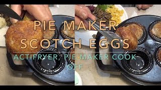 Scotch Eggs made in a Pie Maker Cheekyricho Cooking video recipe ep1245 [upl. by Eisus226]