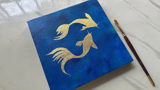 How to Apply Gold Leaf  All You Need to Know about Gold Leaf painting  DIY Wall Art [upl. by Yrffej]