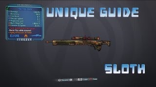 Borderlands 2 Unique Weapon Guide Sloth [upl. by Nylyahs548]