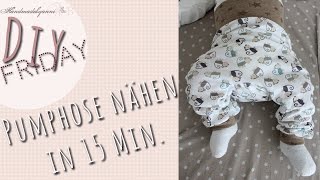 Nähanleitung für Anfänger Pumphose für BabysKleinkind in 15 Minuten DIY Friday Handmadebyanni [upl. by Merrel]