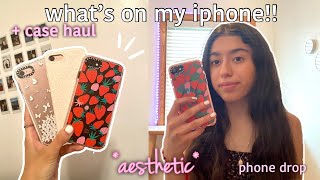 Whats on my iPhone aesthetic IOS 14  cute  Casetify cases haul [upl. by Ecertak]