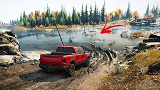 Extreme OffRoad Driving Simulator Game Crossing Dangerous River Spintires SnowRunner [upl. by Anirb142]