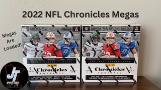 So Many Hits  2022 NFL Panini Chronicles Mega Box  2x Mega Review  Absolute Banger Boxes [upl. by Koralie238]