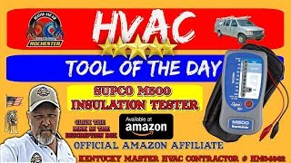 Supco M500LED MEGOHMMETER  HVAC Tool of the Day [upl. by Stringer]