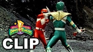 Mighty Morphin Power Rangers  Red Ranger Jason vs Green Ranger Tommy Fight Green With Evil [upl. by Anim]