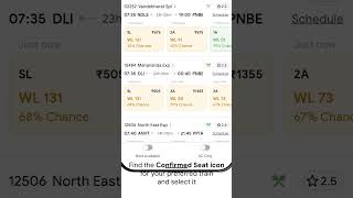 Find a confirmed train ticket options on Confirmtkt AlternateOptions SameTrain [upl. by Ahsain]