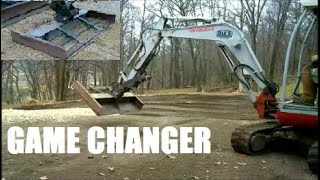 Mini Excavator Attachment GRADING BEAM [upl. by Anelyak]