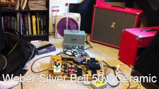 Lil Dawg 5f2a Epiphone Dot speaker comparison Vintage 30 WGS Reaper 55 Weber Silver Bell [upl. by Paulsen190]