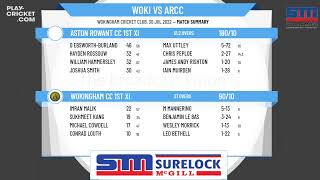 Home Counties Premier CL  Division 1  Wokingham CC 1st XI v Aston Rowant CC 1st XI [upl. by Ahtivak]