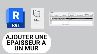 AJOUTER UNE ÉPAISSEUR À UN MUR SUR REVIT [upl. by Oir785]