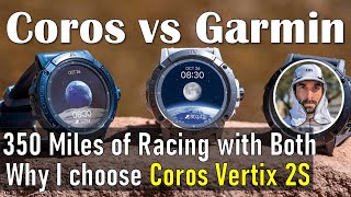 Coros vs Garmin  Comparing Coros Vertix 2S to Garmin Fenix at Cocodona 250 [upl. by Aloysius45]