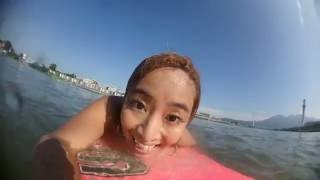 Mobile01 Olympus TGTracker 4K video in wakesurf [upl. by Joacima258]