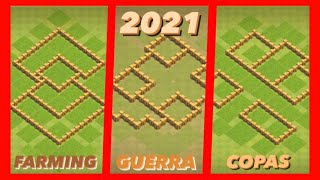 Diseño Para Clash Of Clans Ayuntamiento 5 En 2021 😱 El MEJOR Diseño De ALDEA FARMING [upl. by Alamap600]