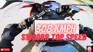 BMW S1000RR 2023 TOP SPEED 308 KMPH s1000rr bmws1000rr thebikerdoc [upl. by Pestana]