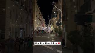 Nightlife in Sliema Malta Lovely views and so many restaurants to choose from sliema malta [upl. by Kier]