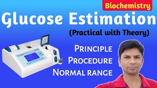 Glucose Estimation by GOD POD Method  Glucose Test Principle and procedure and normal range [upl. by Queena857]