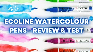 Ecoline Brush Pens  Review amp Demo [upl. by Annekahs317]