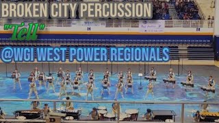 Broken City Percussion  WGI West Power Regionals [upl. by Enaasiali12]