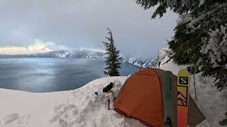 Winter backpacking in Crater Lake National Park [upl. by Early]