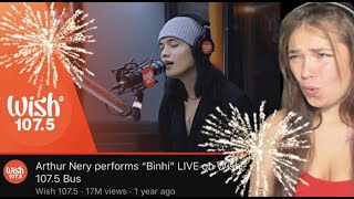 Arthur Nery performs “Binhi” LIVE on Wish 1075 BusREACTION [upl. by Gathers]