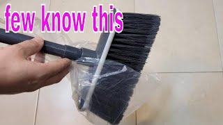 Put 1 plastic bag on your broom and you will never sweep like before 💥 3 powerful tips [upl. by Dickenson871]