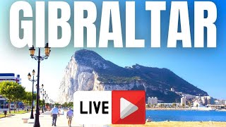 🔴 Gibraltar LIVE  Town and Waterfront at Sunset [upl. by Anaidiriv]