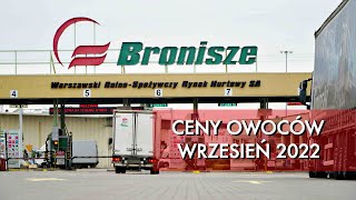 Ceny owoców na rynku hurtowym Bronisze  Wrzesień 2022 r [upl. by Yro477]