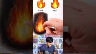 How to draw a fire noob vs pro [upl. by Akemal118]