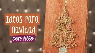 Árbol de navidad Decoraciones navideñas con hilo ✎ Craftingeek [upl. by Zeiler106]