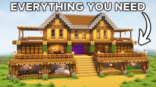 Minecraft Ultimate Survival House Tutorial🏠 [upl. by Lindley]