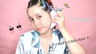 REVIEWROUTINE SKINCARE CỦA VY CÙNG REFA CAXA RAY [upl. by Crotty]