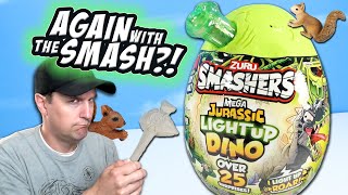 Smashers Mega Jurassic Light Up Dino Green Spinosaurus Egg Review [upl. by Glen31]