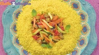 Cous cous alle verdure  Ricetta in 1 minuto [upl. by Elleuqar]