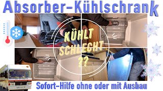 Absorber Kühlschrank kühlt schlecht Reparatur und Wartung leicht gemacht mit und ohne Ausbau [upl. by Anwahs]