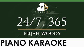 elijah woods  247 365  LOWER Key Piano Karaoke Instrumental [upl. by Alonso411]