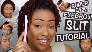 Beginner friendly EYEBROW SLIT tutorial  Nadia Blings [upl. by Barnie]