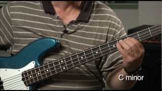 Bass for Jazz Lesson 20 Minor Scale Walking Pattern [upl. by Neile]