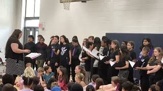 A Million Dreams  London MS Choir  Feeder Tour  Booth Tarkington Elementary [upl. by Aihsekat]