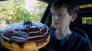 ASMR Boston Cream Cake Dessert Mukbang No Talking [upl. by Eidnar]